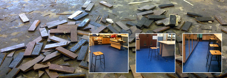 Refurbishment of classroom floor