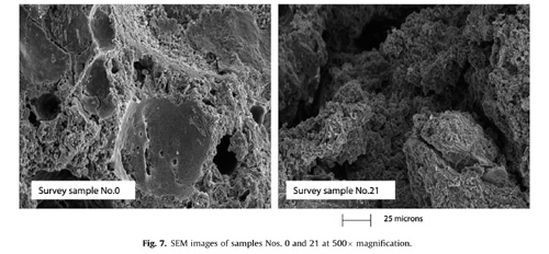 SEM images at 500× magnification