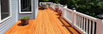 red cedar outdoor wooden deck during nice weather