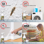 NOPE! CP Silverfish Killer works for up to 12 weeks, is low-odour, approved by the HSE and kills pests on contact.
