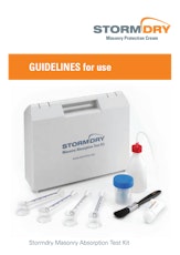 Stormdry Masonry Absorption Test Kit Application Guidelines