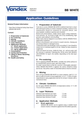 Vandex Bb White Application Guidelines