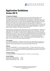 Vandex Bb75 Application Guidelines