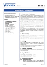 Vandex Bb75 E Application Guidelines