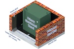 A brickwork chemical bund built with Drybase ECS CR Epoxy Coating, Vandex BB75, and Vandex Unimortar 1