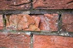 Spalled brickwork