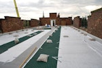 Brown roof construction in progress