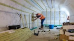 Drylining the basement with timber battens