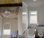 Swindon Bungalow — bathroom before and after treatment
