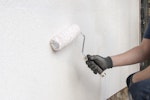 Weatherproofing the render with Stormdry Masonry Protection Cream