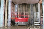 The walls of the basement were formed using secant piling
