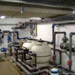 The completed underground plant room