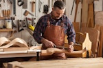 A carpenter in his workshop.