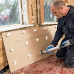 Apply Drygrip Adhesive to the back of the plasterboard