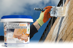Stormdry Masonry Protection Cream being painted on to a brick wall
